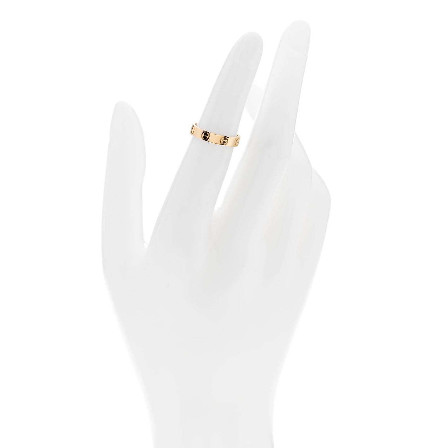 18K Yellow Gold 3.5mm LOVE Wedding Band Ring 48 4.5
