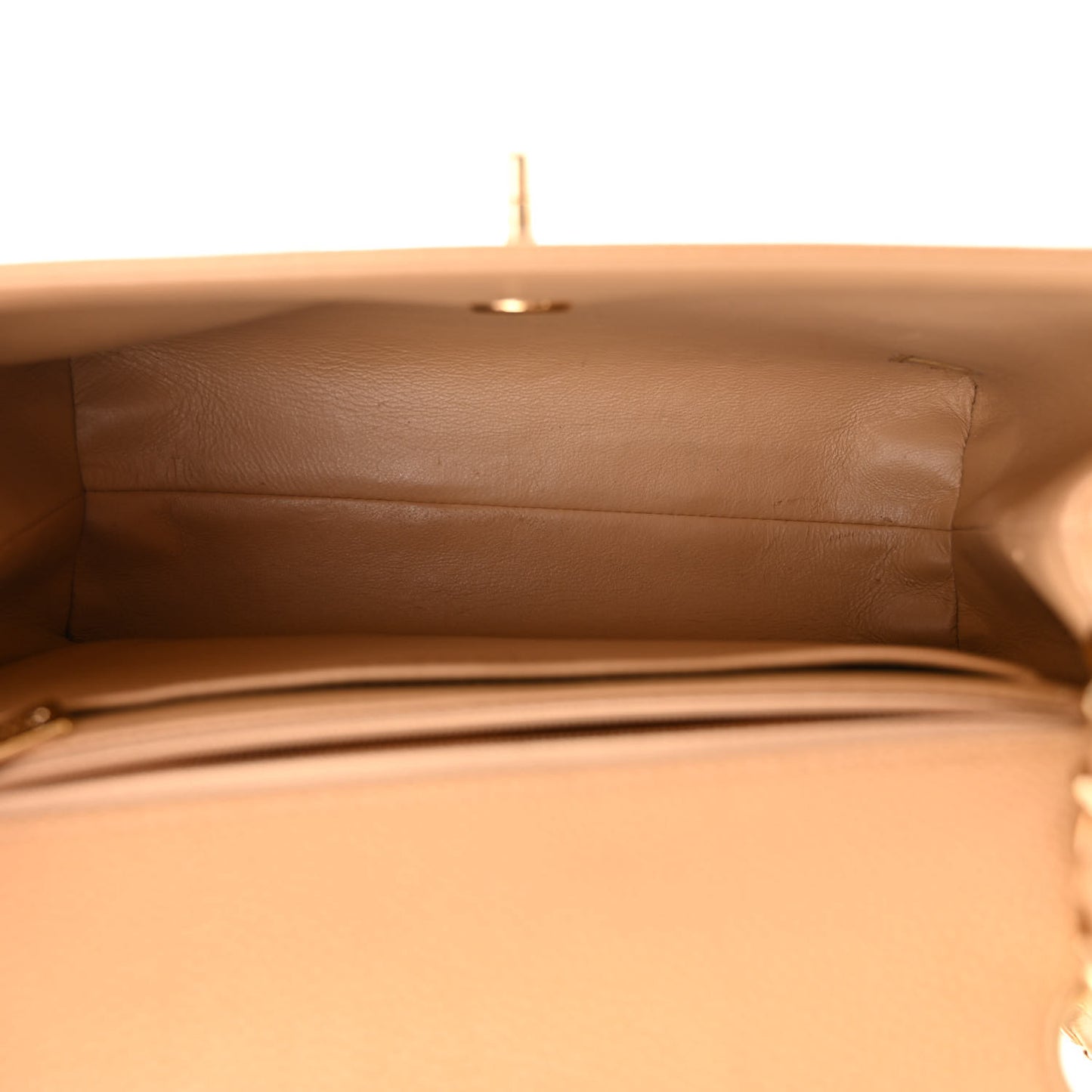 Caviar Flap Shoulder Bag Beige