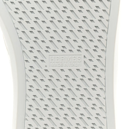 Hermes Canvas Embroidered Innocent Sneakers 41 White 7 of 8