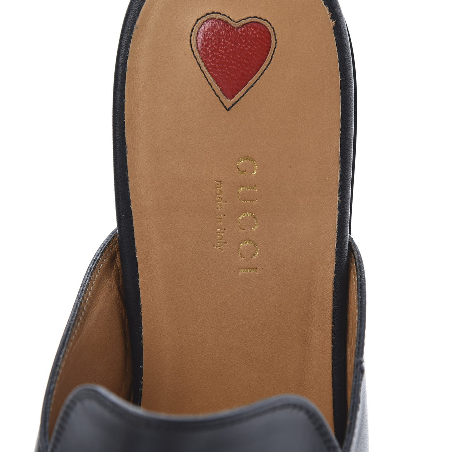Calfskin Flower Embroidered Princetown Slippers 41 Black