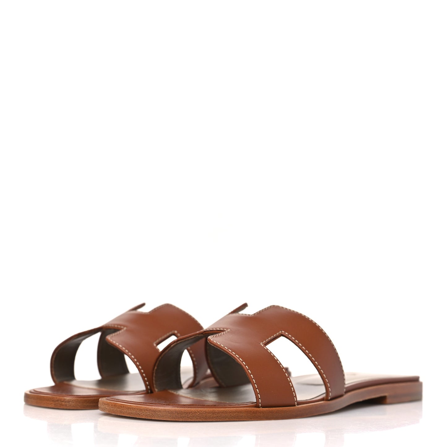 Box Calfskin Oran Sandals 38 Gold