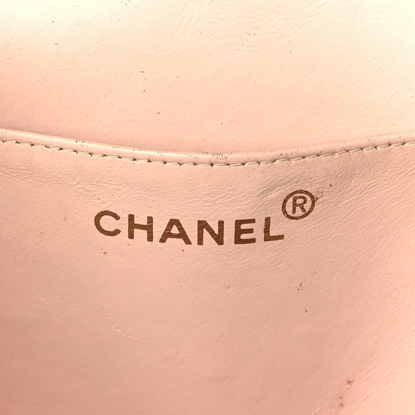 Patent CC Heart Vanity Case Beige