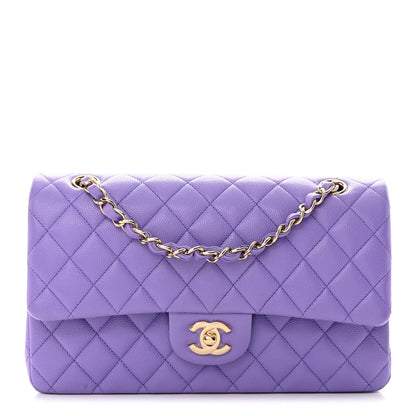Chanel Caviar Quilted Medium Double Flap Purple 1 of 11