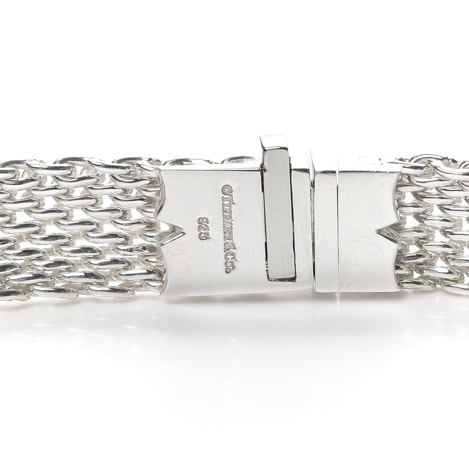 Tiffany Sterling Silver Somerset Mesh Necklace 5 of 7