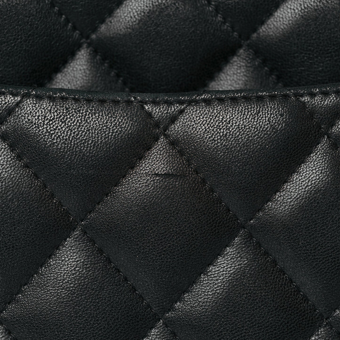 Lambskin Quilted Jumbo Single Flap Black