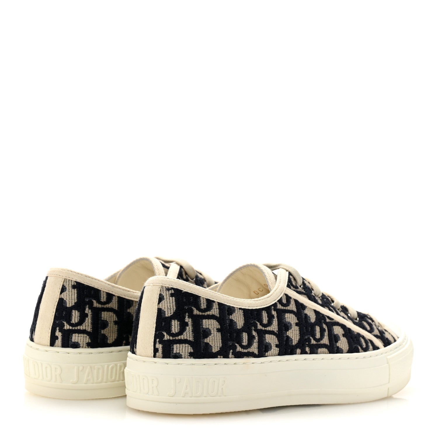 Christian Dior Canvas Oblique Walk'N'Dior Low Top Sneakers 38 Deep Blue 5 of 11