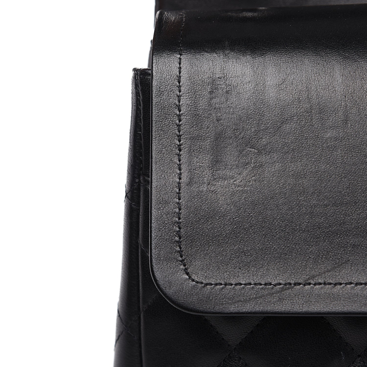Chanel Lambskin Quilted Jumbo Double Flap So Black 13 of 19