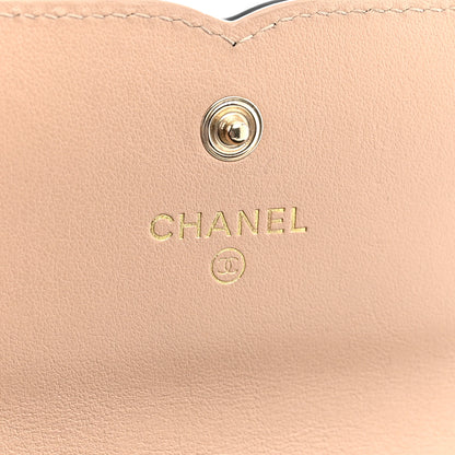 Chanel Caviar Quilted Filigree Large Gusset Flap Wallet Beige Black 6 of 9