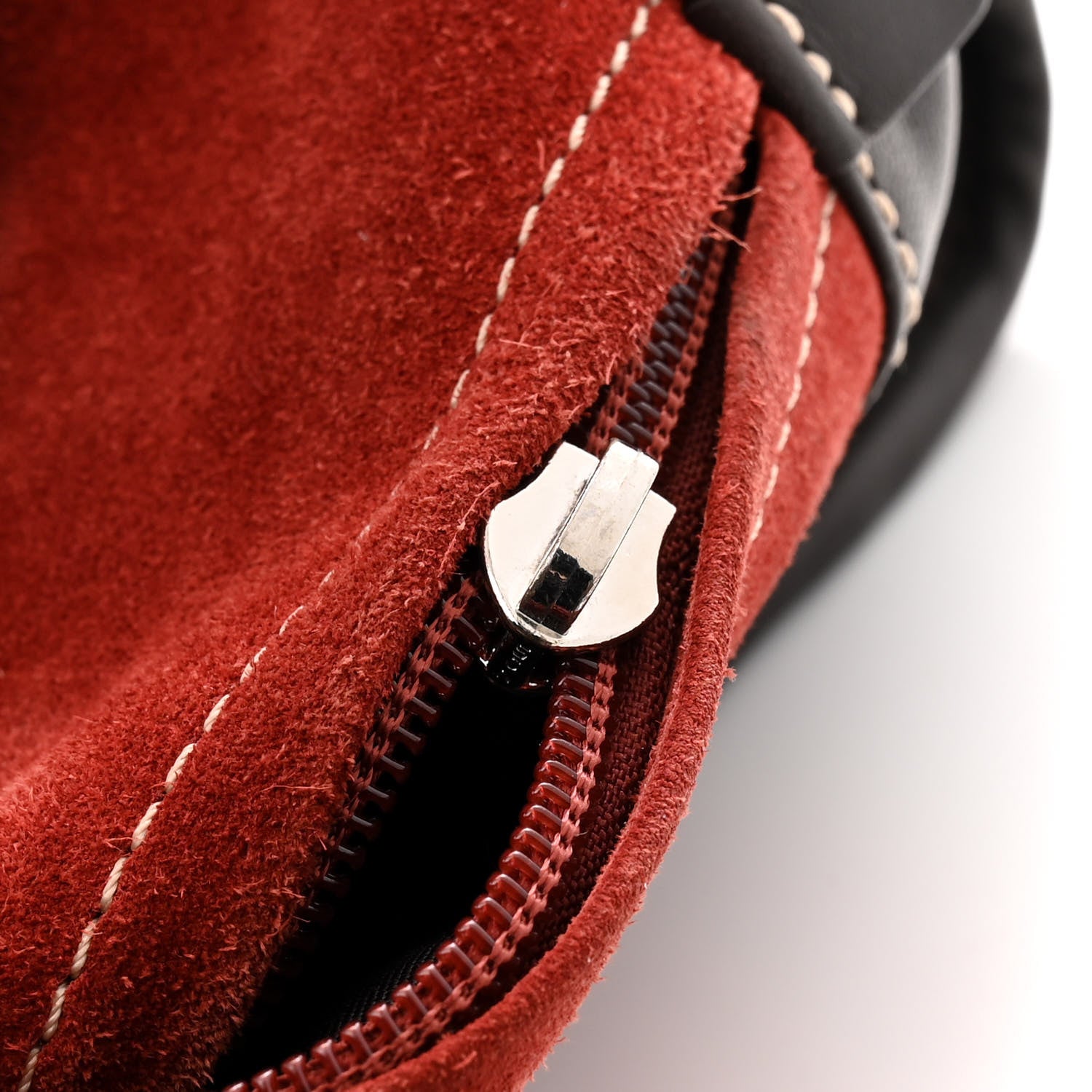 Loewe Suede Amazona 36 Burgundy 13 of 13
