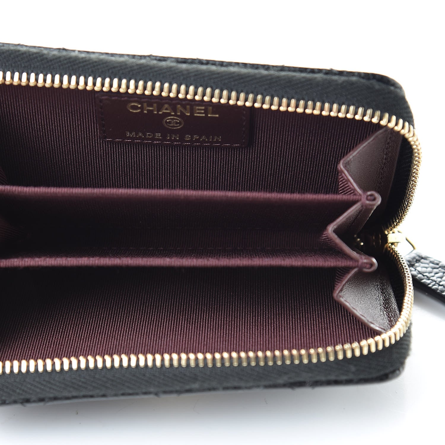 Chanel Caviar Quilted Zip Coin Purse Black 5 of 10