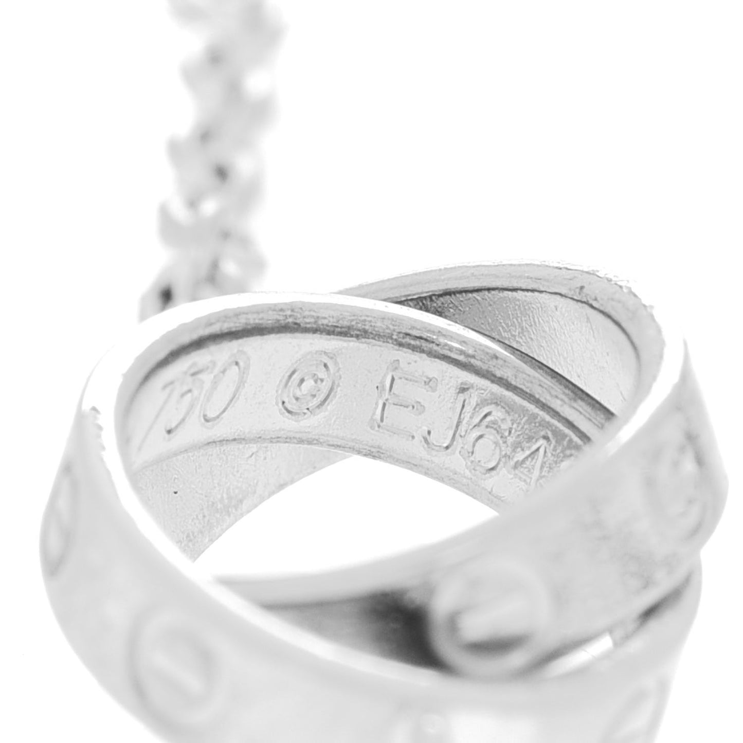 18K White Gold Interlocking LOVE Bracelet