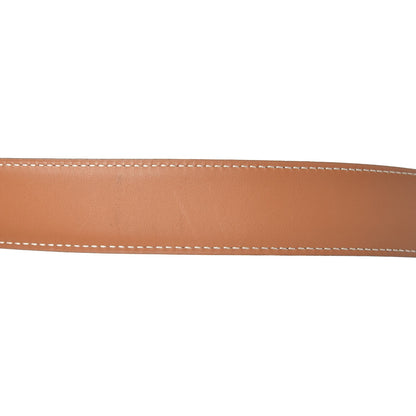 Hermes Box Chamonix 32mm H Belt 75 Black Gold 6 of 9
