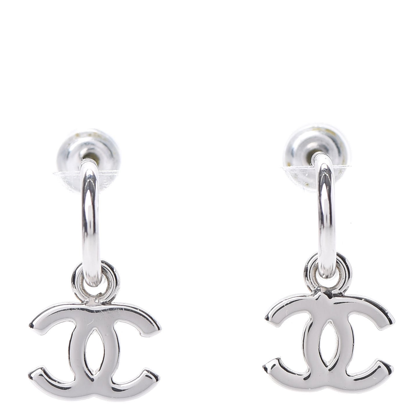 Ruthenium CC Drop Earrings Silver