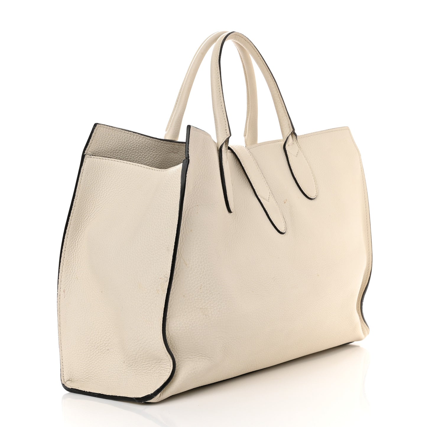 Soft Calfskin Medium Jackie Top Handle Bag Antique White