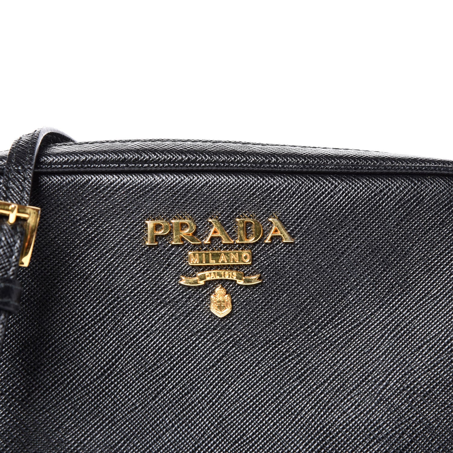 Prada Saffiano Lux Small Camera Crossbody Bag Black 10 of 10