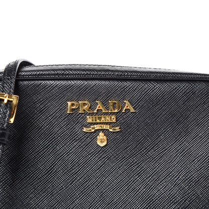 Prada Saffiano Lux Small Camera Crossbody Bag Black 10 of 10