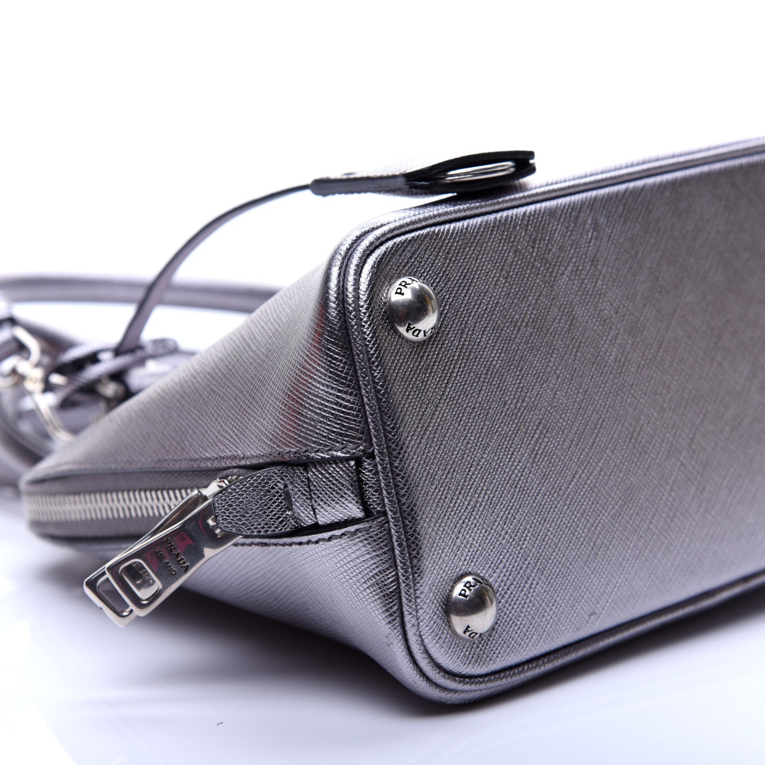 Prada Saffiano Lux Small Promenade Tote Cromo 6 of 12