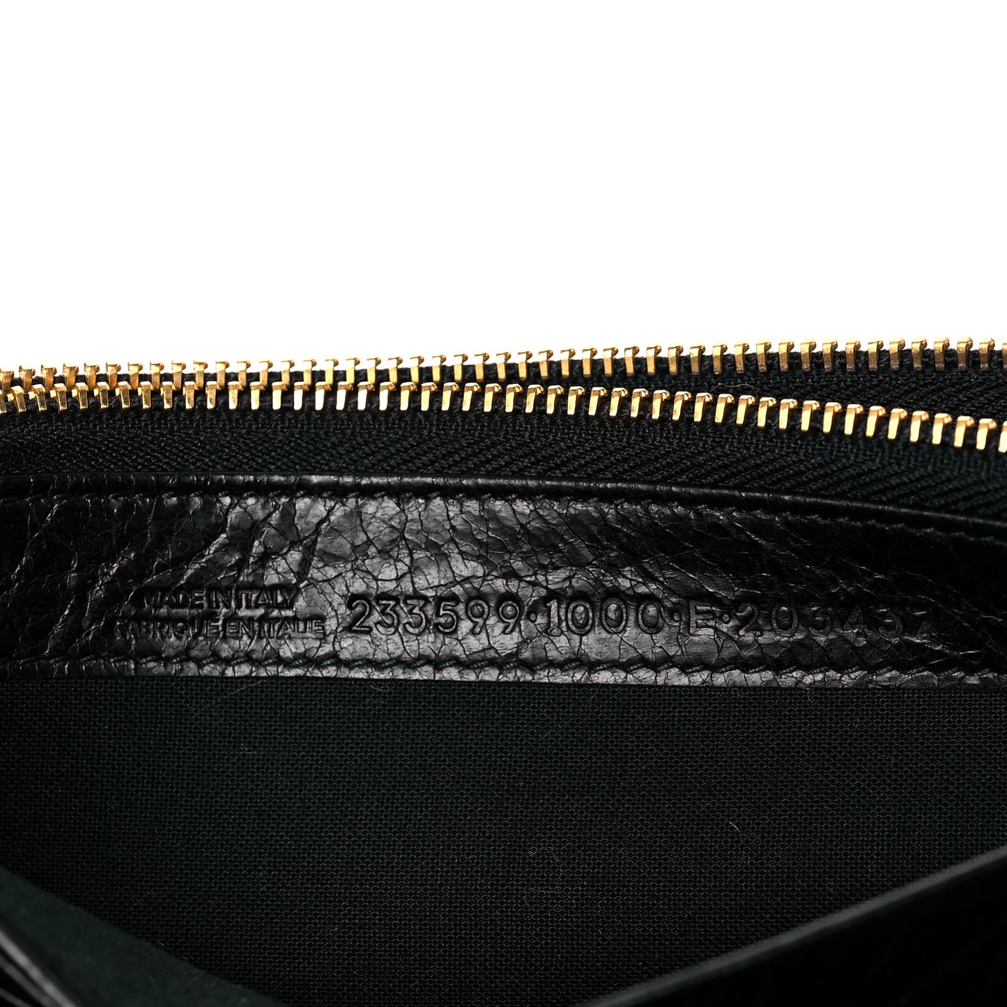 Agneau Giant 12 Gold Hardware Money Wallet Black