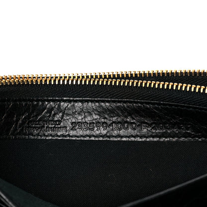 Balenciaga Agneau Giant 12 Gold Hardware Money Wallet Black 7 of 10