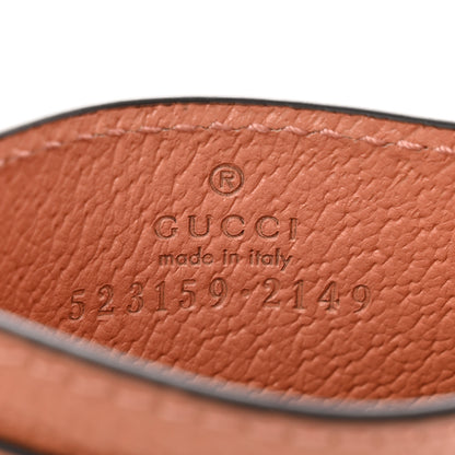 Gucci Monogram Textured Dollar Calfskin Ophidia Card Holder Cloche Rose Pink 6 of 8