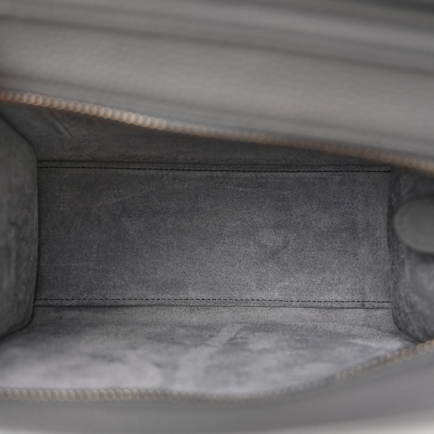 Celine Drummed Calfskin Nano Luggage Kohl 5 of 13