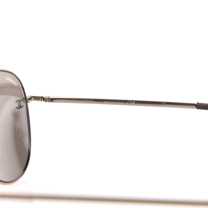 Chanel Aviator CC Sunglasses 4189-T-Q Gold 6 of 8