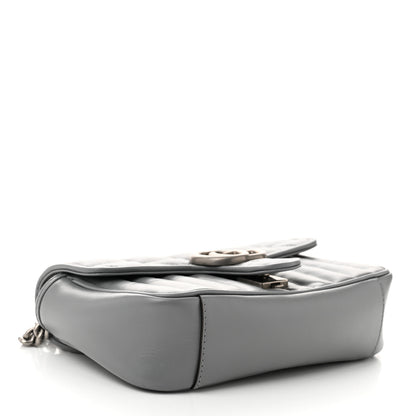 Gucci Calfskin Matelasse Aria Mini GG Marmont Shoulder Bag Deep Grey 4 of 10