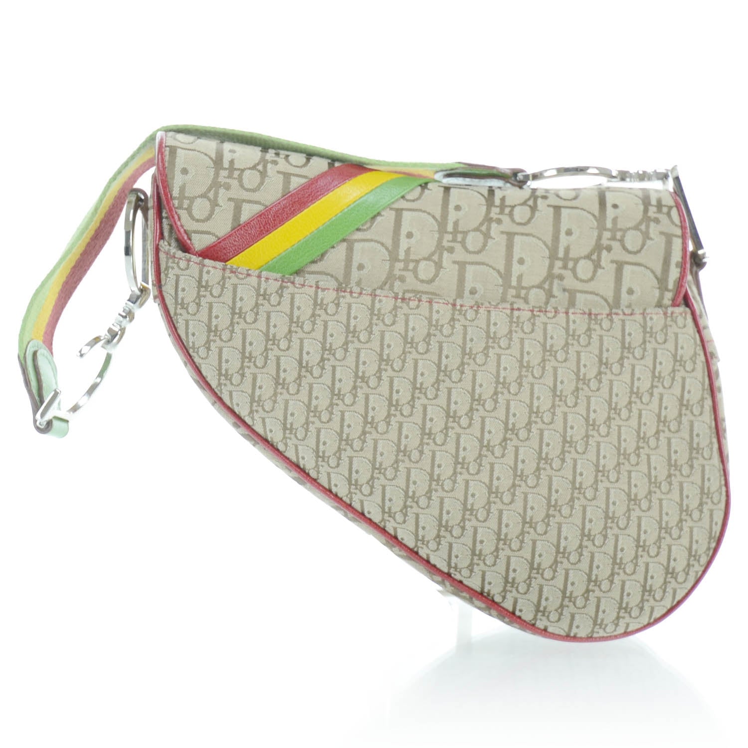 Christian Dior Monogram Rasta Saddle Bag Beige 3 of 12