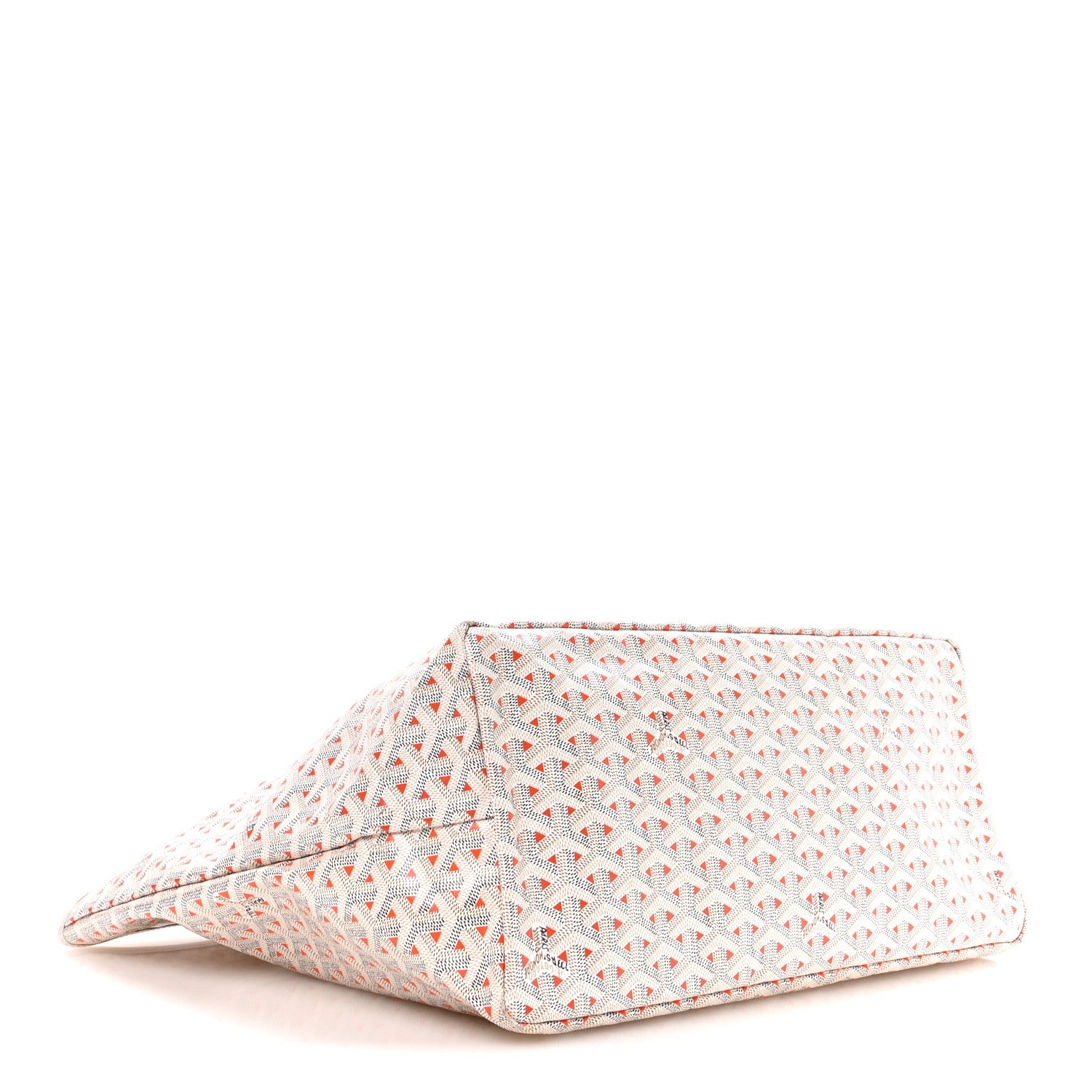 Goyard Goyardine Saint Louis Claire Voie GM White Orange 5 of 11