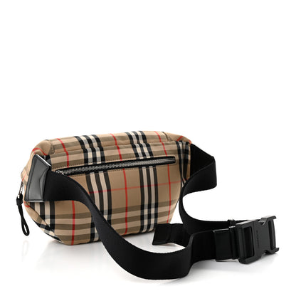 Burberry Nylon Vintage Check Medium Sonny Bum Bag  Archive Beige Black 3 of 11