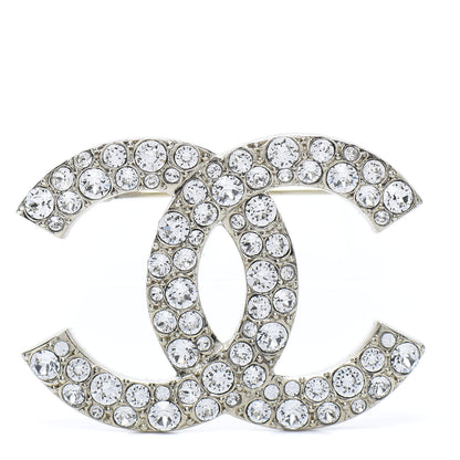 Chanel Crystal Palais Garnier CC Brooch Silver 1 of 5