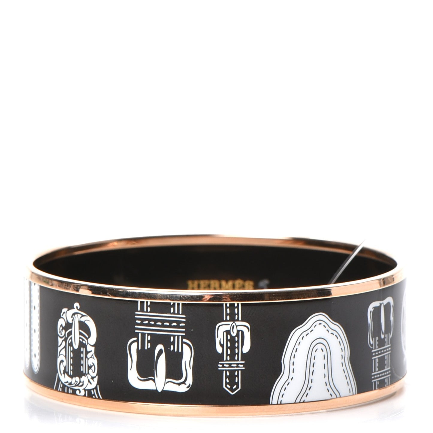 Enamel Printed Harnais des Presidents Wide Bracelet 65 Positif Negatif