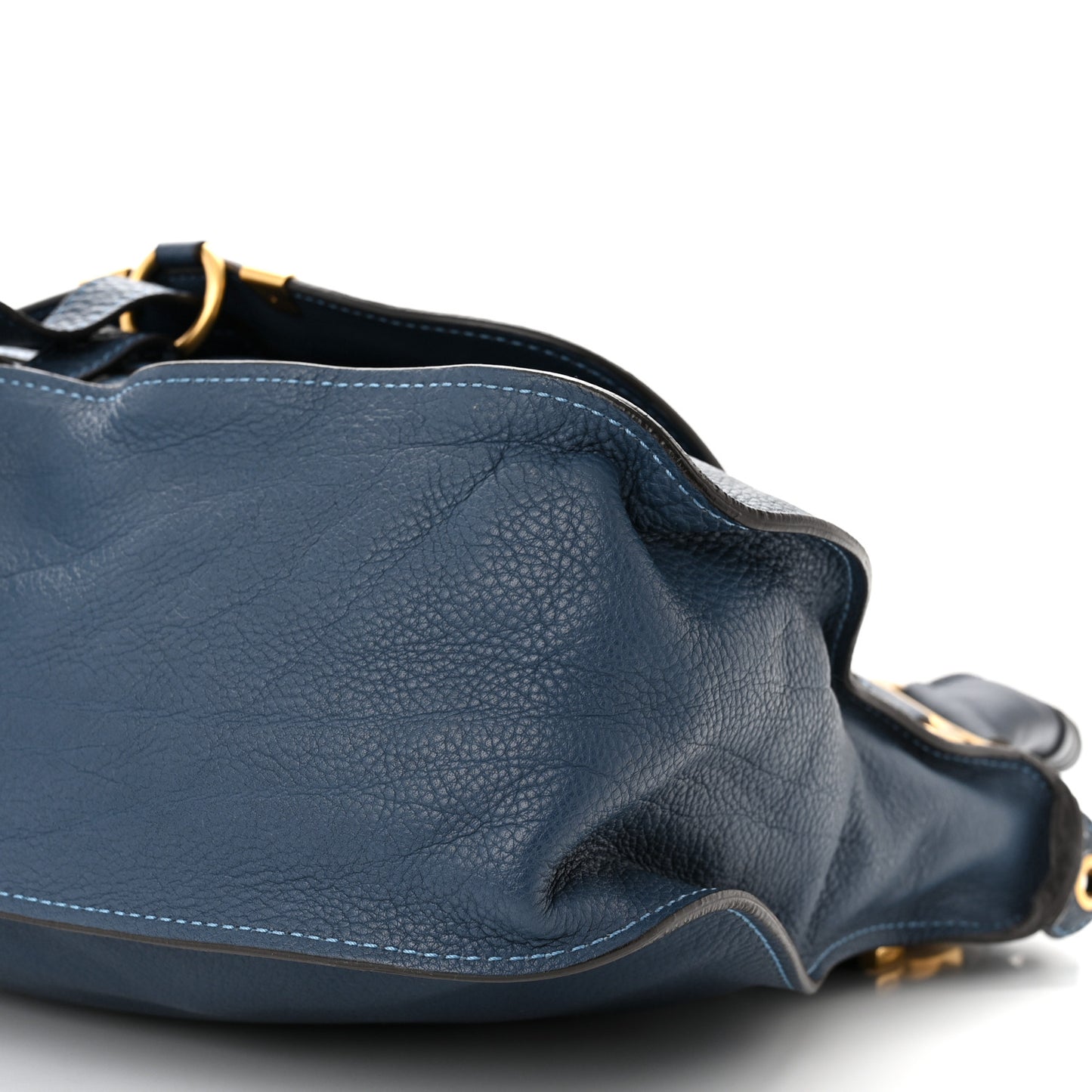Calfskin Medium Marcie Satchel Royal Navy