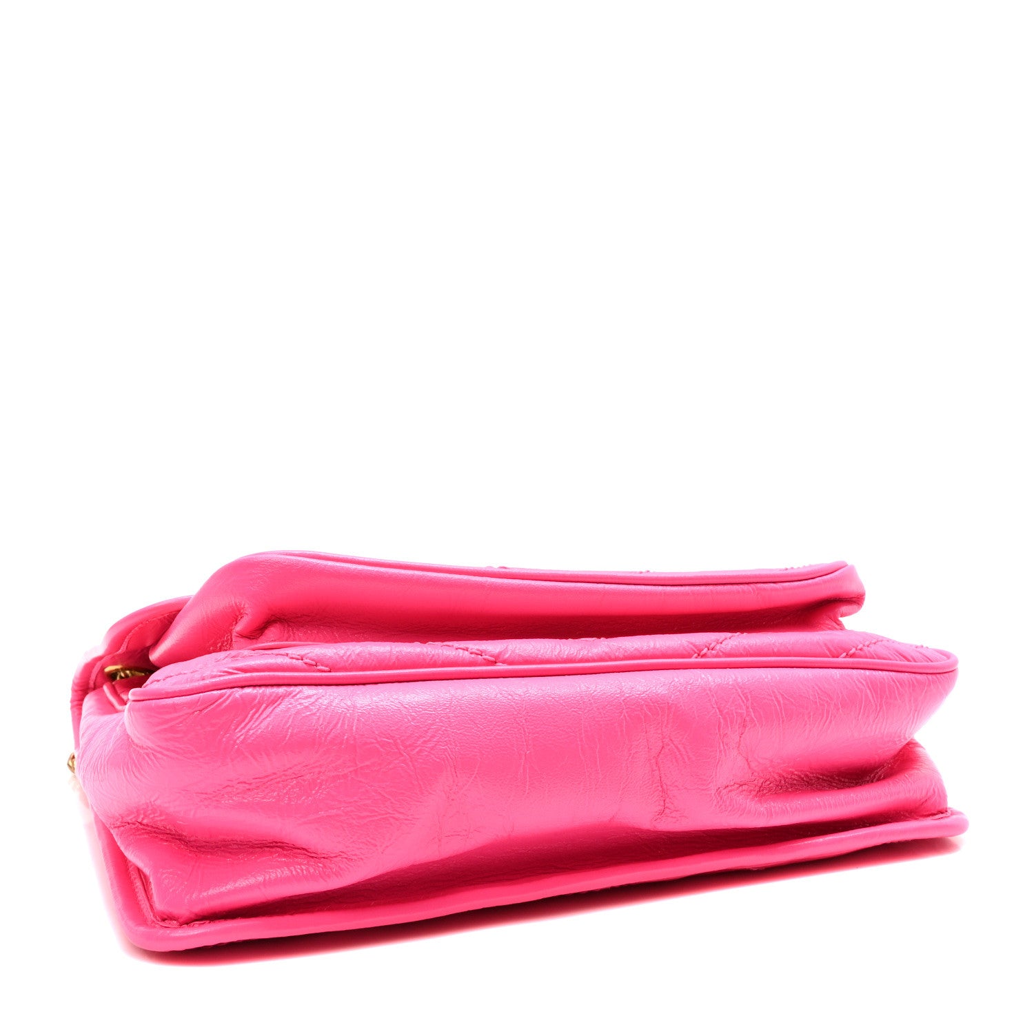Saint Laurent Crinkled Calfskin Matelasse Monogram Medium Niki Chain Satchel  Rose Glow 4 of 9
