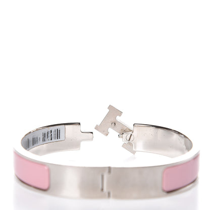 Hermes Enamel Narrow Clic Clac H Bracelet PM Rose Nacarat 3 of 7