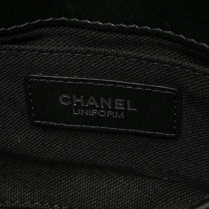 Chanel Calfskin Quilted CC Uniform Flap Belt Bag Black 6 of 10