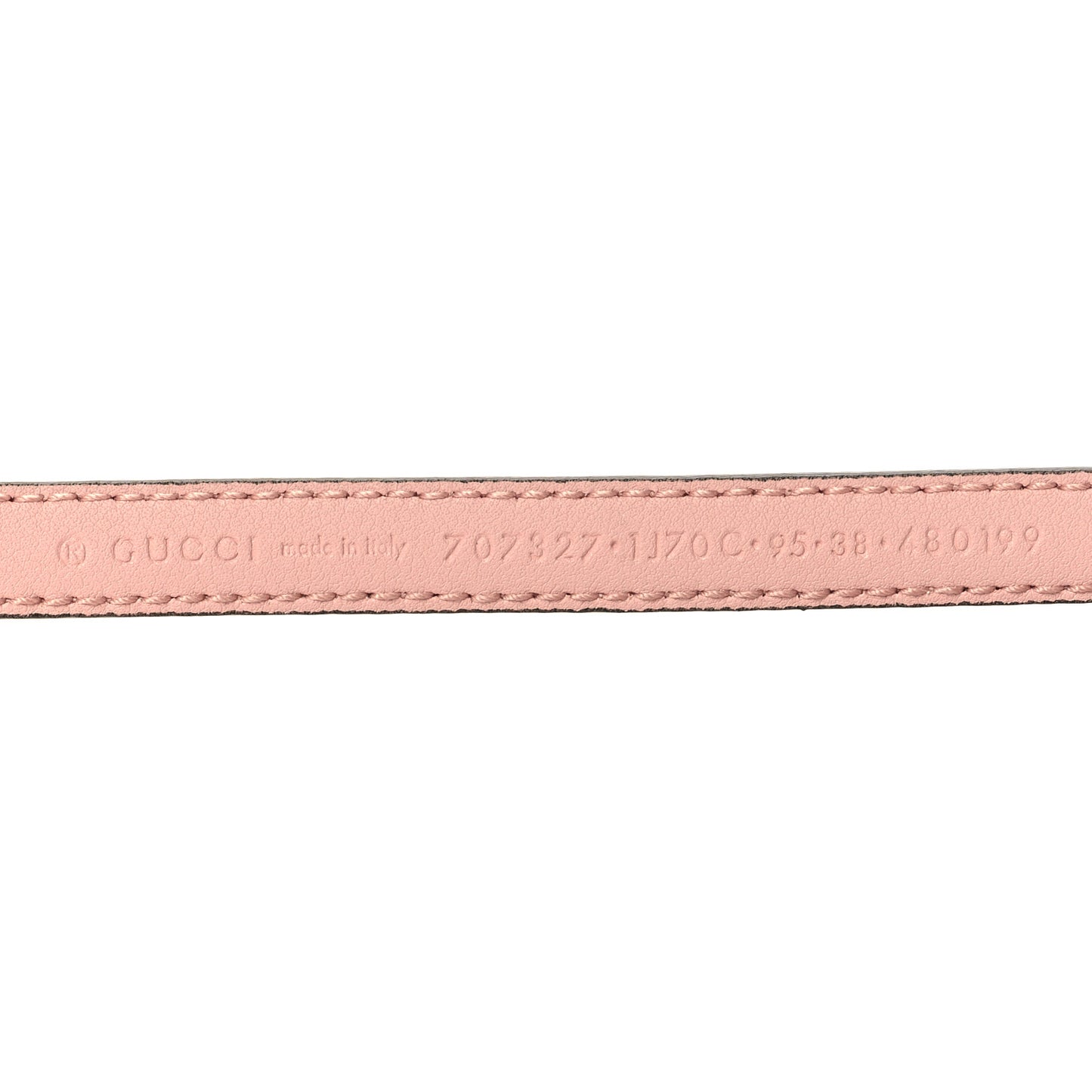 Patent Double G Thin Belt 95 38 Powder Pink