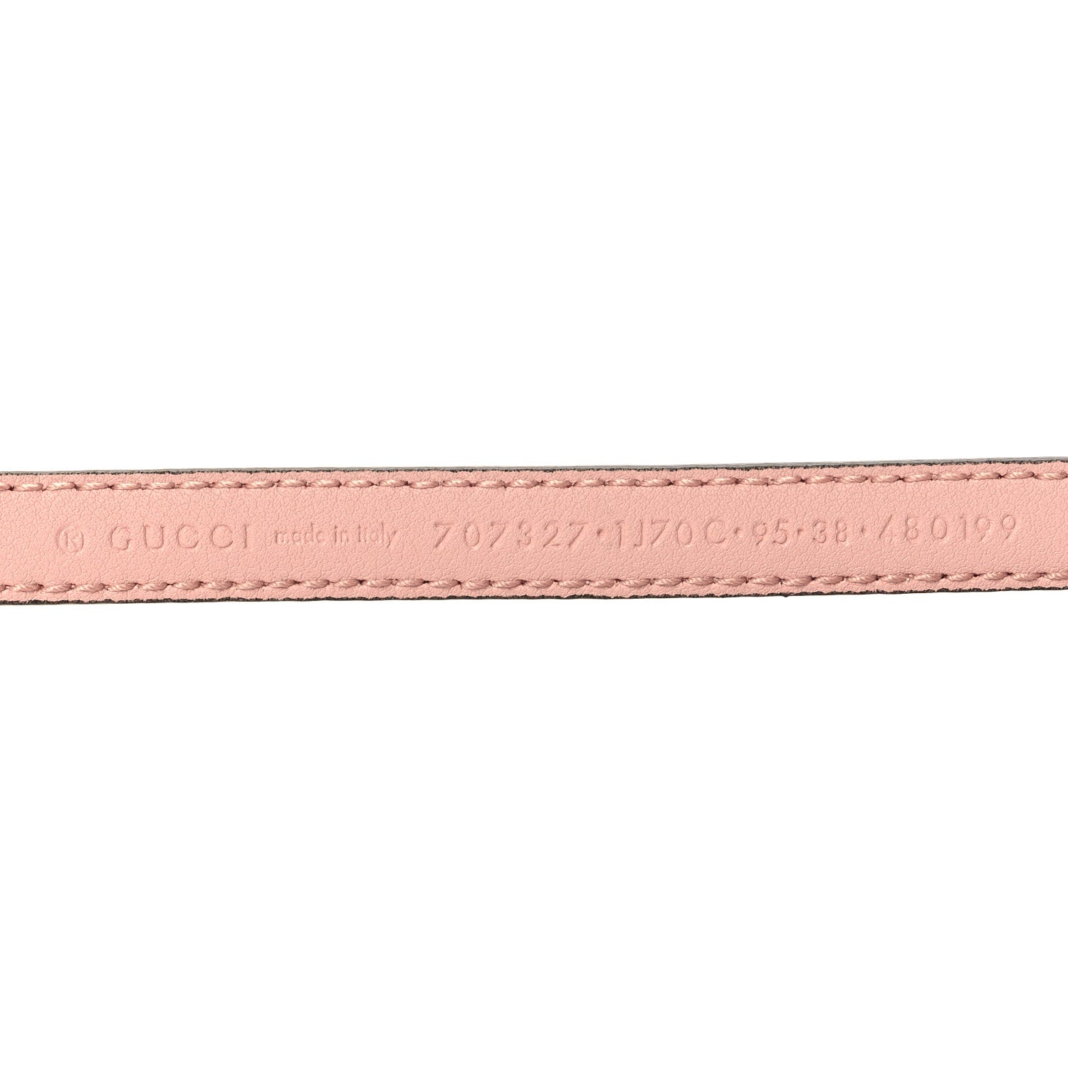 Gucci Patent Double G Thin Belt 95 38 Powder Pink 5 of 5