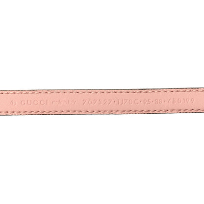 Gucci Patent Double G Thin Belt 95 38 Powder Pink 5 of 5