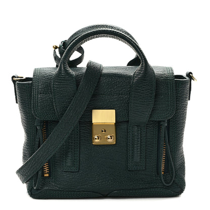 3.1 Phillip Lim Textured Calfskin Mini Pashli Satchel Military Green 1 of 14