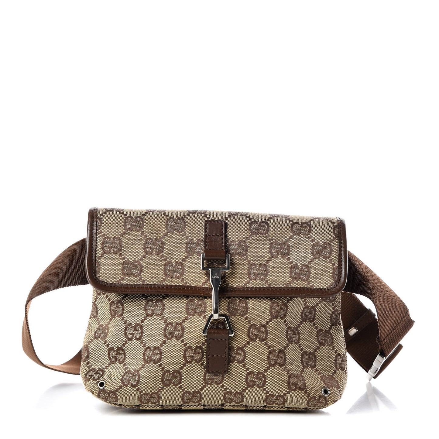 GG Monogram Flight Belt Bag Dark Brown