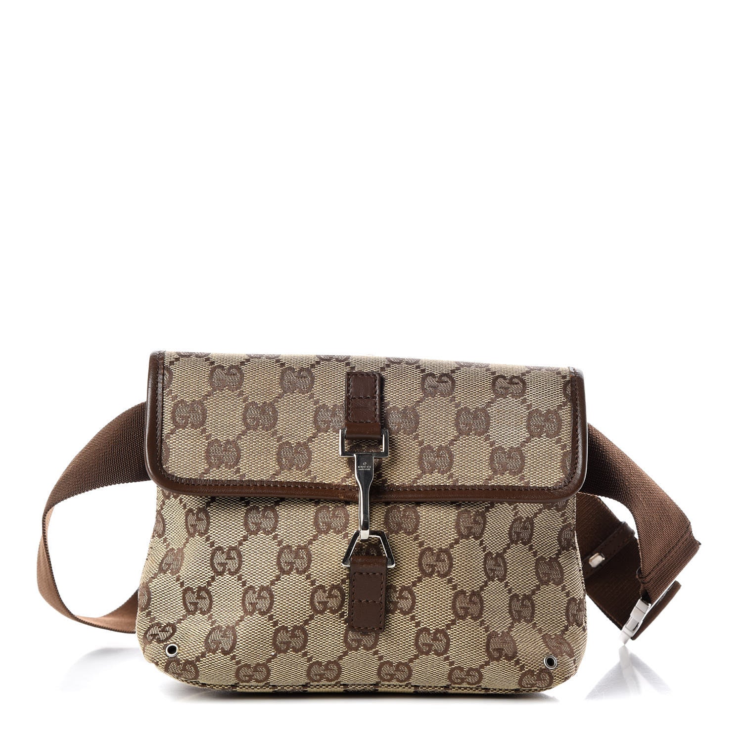 Gucci GG Monogram Flight Belt Bag Dark Brown 1 of 9