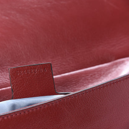 Gucci Calfskin Diagonal GG Medium Thiara Double Envelope Shoulder Bag Black Red 11 of 12