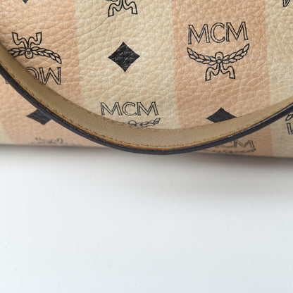 MCM Striped Visetos Shopping Tote Beige 18 of 19
