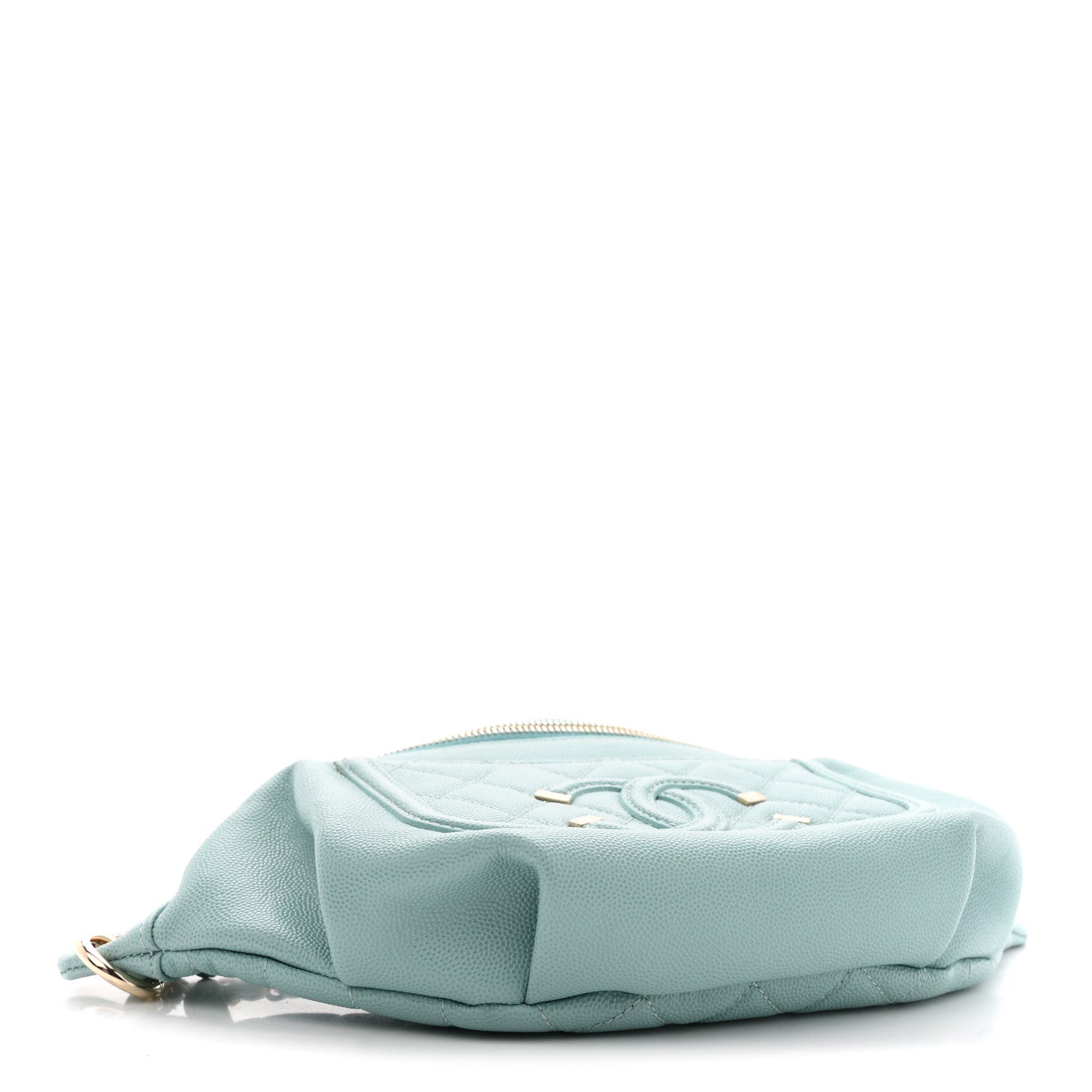 Chanel Caviar Quilted Filigree Waist Bag Light Blue 4 of 10
