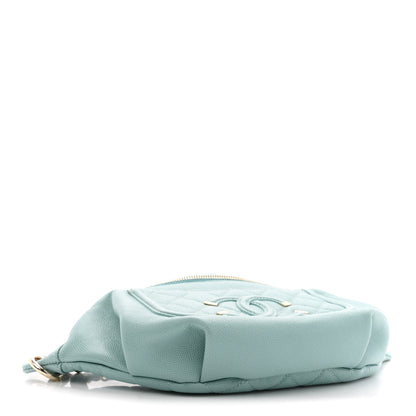 Chanel Caviar Quilted Filigree Waist Bag Light Blue 4 of 10