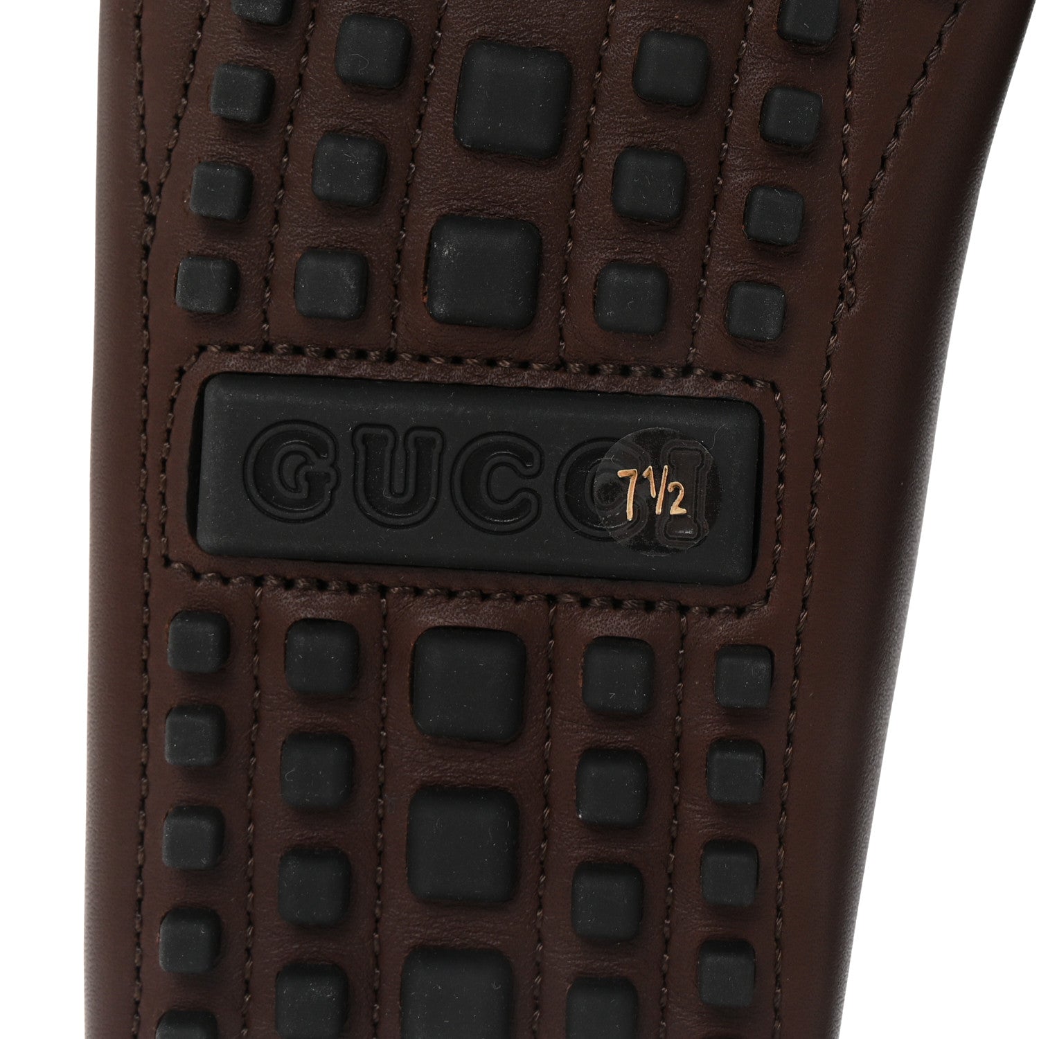 Gucci Soft Clove Calfskin Web Mens Horsebit Driver Loafers 7.5 Cocoa 7 of 10