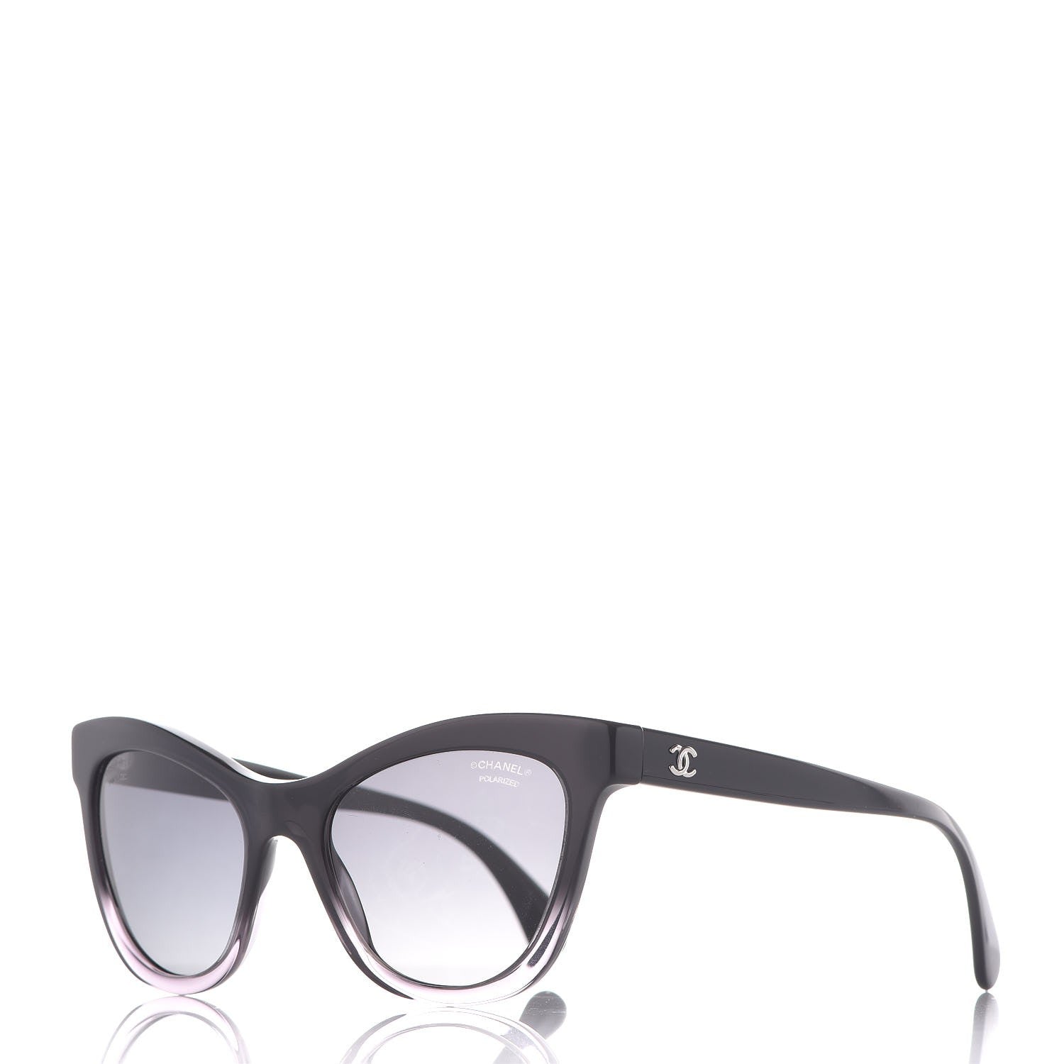 Chanel Polarized Acetate CC Cat Eye Summer Sunglasses 5350 Black 1 of 7