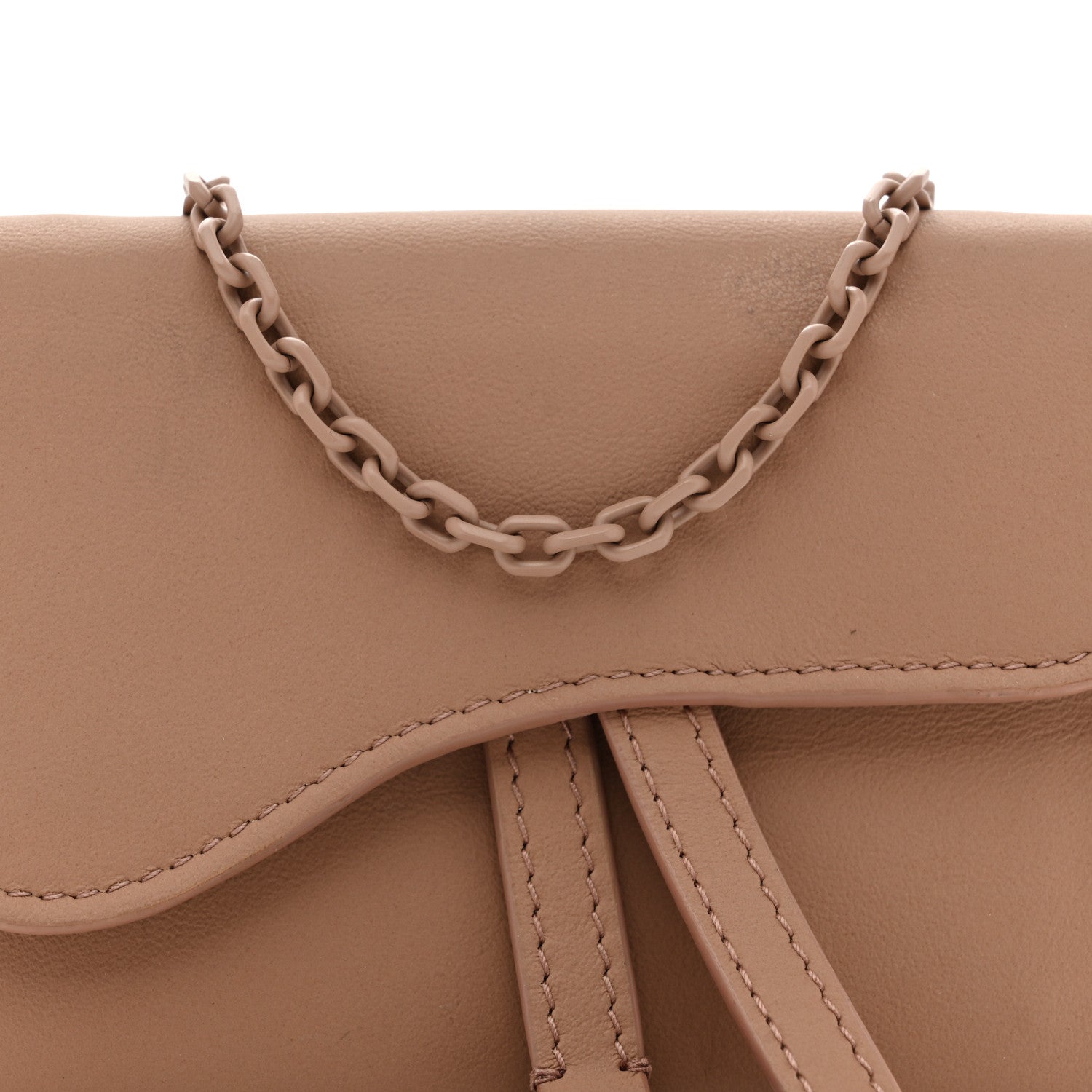 Christian Dior Ultra Matte Calfskin Nano Saddle Chain Pouch Rose Des Vents 8 of 11