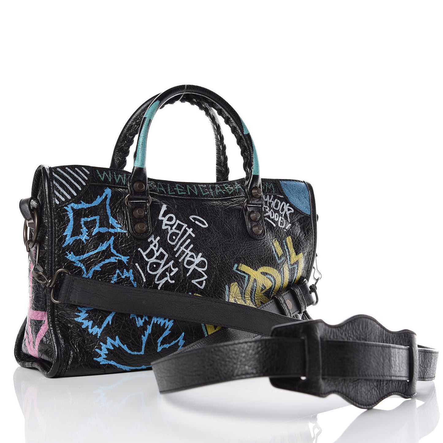 Agneau Graffiti All Over Classic Hardware S City Black Multicolor